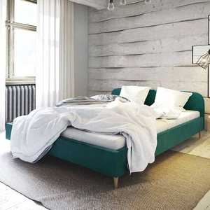Ivrea 160x200 türkis gepolstertes Bett mit Kopfteil im modernen Stil ideal für Schlafzimmer