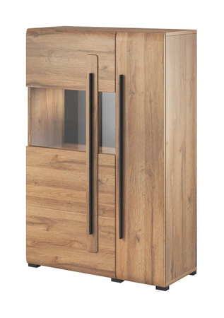 Tulsa 90 cm breite Vitrine Eiche Enkel unkonventionelle und praktische Lösung ideal für moderne und klassische Innenräume