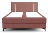 Boxspringbett Norco 140x200 rosa stilvolles Bett mit Bettzeug Lagerung Beleuchtung im Kopfteil fügt eine einzigartige Note