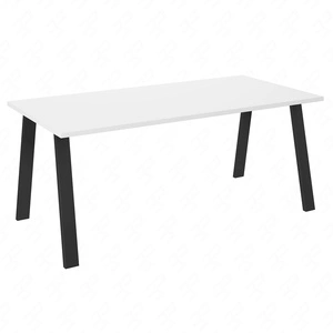 Malden Tisch 185x90 cm weiß/schwarz schlichte Form der Möbel mit stilvollen schwarzen Beinen im Loft-Stil angereichert auslaufsichere Platte