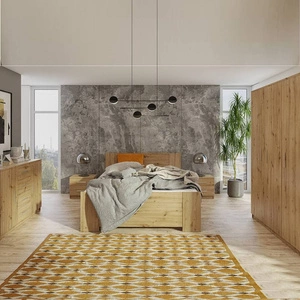 Rico Schlafzimmermöbel-Set Eiche artisan zeitloses Design Schlafzimmermöbel-Set aus hochwertiger Schichtstoffplatte