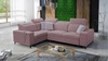 Ecksofa mit Schlaffunktion Kelly Sleek II lavendel rosa links elegantes Ecksofa für Wohnzimmer aus Webstoff