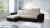 Ecksofa mit Schlaffunktion Luigi beige / schwarz links Ecksofa mit zwei Bettkästen Stoff mit interessanter Struktur