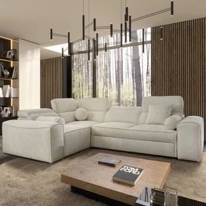 Ecksofa mit Schlaffunktion Viano II creme Designer Schlafsofa perfekt für moderne Wohnlandschaften