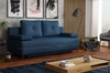 Sofa mit Schlaffunktion Austin navy blue moderner Plüschstoff garantiert höchsten Komfort und Funktionalität