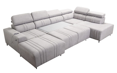 Ecksofa mit Schlaffunktion Castel VI rosa links komfortables und elegantes Ecksofa mit zwei Bettkästen