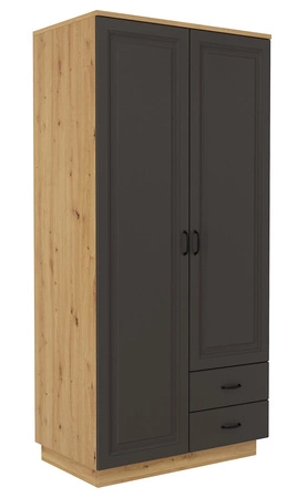 Garderobe Style 120 cm Eiche artisan / grau graphit Funktionsmöbel klassisches Design ideale Garderobe für Ankleidezimmer oder Flure