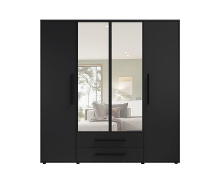 Schlafzimmermöbel-Set Maxione schwarz elegante und vielseitige Schlafzimmermöbel geschmackvolle schwarze Griffe hochwertige Verarbeitung