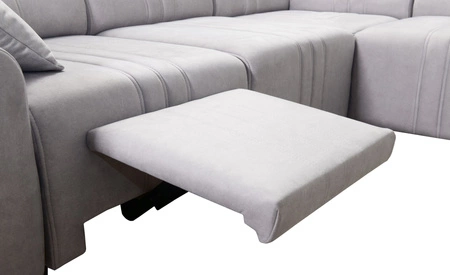 Ecksofa mit Schlaffunktion Castel III Lux rosa links äußerst bequemes Ecksofa für das Wohnzimmer mit ausziehbarer Fußstütze