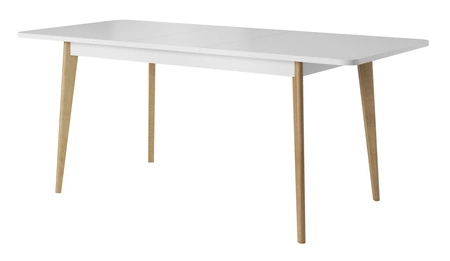 Atka Klapptisch 80x140-180 cm weiß / Eiche riviera modernes Design und Funktionalität im skandinavischen Stil