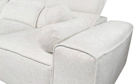 Ecksofa mit Schlaffunktion Viano XII patiniert links Stilvolles Ecksofa mit interessanter Form verstellbare Kopfstützen Zierkissen