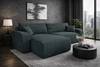 Ecksofa mit Schlaffunktion Fiesta XL grau universal Ecksofa mit Bettzeugstauraum stilvoller Cordstoff