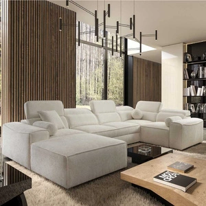 Ecksofa mit Schlaffunktion Viano IV creme links Designer Ecksofa das sich perfekt in moderne Einrichtungen einfügt