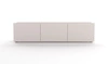 RTV Schrank Colder 150 cm beige mit Möglichkeit der Aufhängung stilvolle geriffelte Front elegante Form der Möbel im modernen Stil