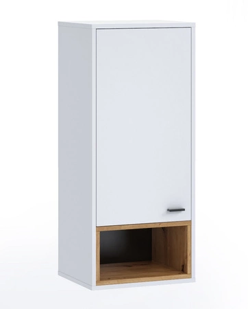 Hängeschrank Olier 42 cm weiß minimalistisches Design stilvolle Vitrine für das Wohnzimmer einfaches Design in jedes Interieur passen