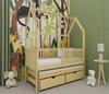 Kinderbett Mickey 70x160 cm Kiefer 2-Personen-Ausziehbett für Kinderzimmer Landhausbett aus massivem Kiefernholz