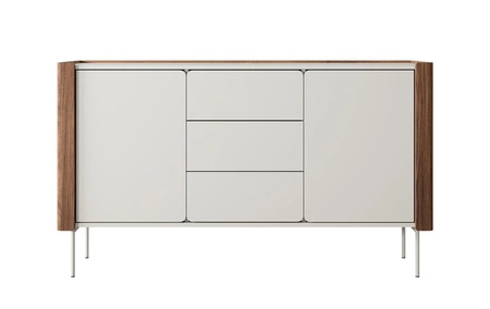 Tantuni Nussbaum / Beige Stilvolle Wohnwand mit abgerundeten Vorderkanten Trendfarben