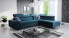 Ecksofa mit Schlaffunktion Belvi III türkis rechts bequemes und elegantes Ecksofa für das Wohnzimmer mit praktischem Stauraum an der Seite