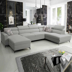 Ecksofa mit Schlaffunktion Savona VI grau Esche links elegantes und bequemes Ecksofa für Wohnzimmer mit zwei Bettkästen