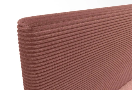 Boxspringbett Totti 180x200 Indisch rosa stilvolles Bett mit Bettzeug Lagerung dreidimensionalen Stoff mit ausdrucksstarken Streifen