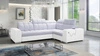 Ecksofa mit Schlaffunktion Luigi II Esche grau/weiß rechtes Ecksofa mit Bettkasten für den täglichen Liegekomfort