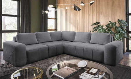 Ecksofa mit Schlaffunktion Bovec III grau links äußerst stilvolles Schlafsofa perfekt für ein geräumiges Wohnzimmer
