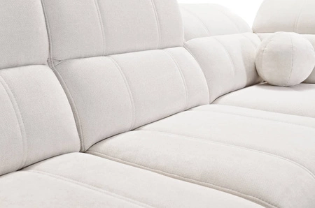 Ecksofa mit Schlaffunktion Penejos VIII blau linke Seite stilvolles Ecksofa Bett aus strapazierfähigem Stoff