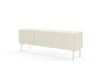 TV Schrank Muti 147 cm beige Design TV-Schrank mit markanter Riffelung der Fronten und Push-to-Open-System des Korpus