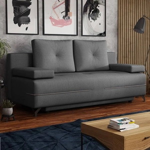 Sofa mit Schlaffunktion Austin grau moderner Plüschstoff garantiert höchsten Komfort und Funktionalität