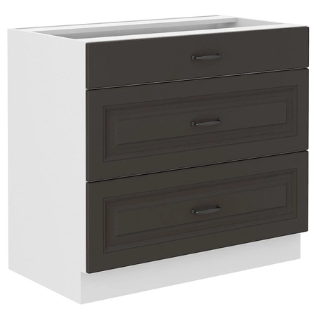 Silver 285x170 cm großes Eckküchenmöbel-Set, ideal für skandinavisch-klassische und moderne Innenräume