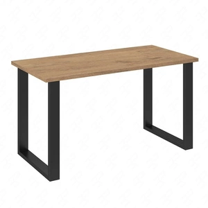 Taunton Tisch 138x67 cm Eiche lancelot / schwarz schlichte Form der Möbel mit stilvollen schwarzen Beinen im Loft-Stil bereichert auslaufsichere Platte