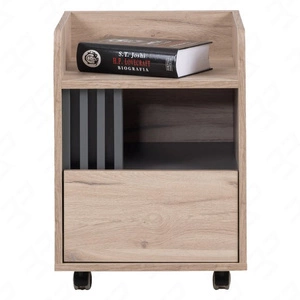 Schubladenschrank Estan Eiche hell/anthrazit funktionales Möbelstück für das Büro, Arbeitszimmer oder Jugendzimmer