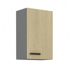 Chevron 45 G-72 1F Küchenwandschrank mit dekorativem Fischgrätdekor feuchtigkeits- und beschädigungsbeständiger Schrank