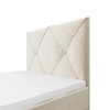 Boxspringbett Arvada 100x200 beige Bett im modernen skandinavischen Stil mit gepolstertem Kopfteil Bett mit Staukasten