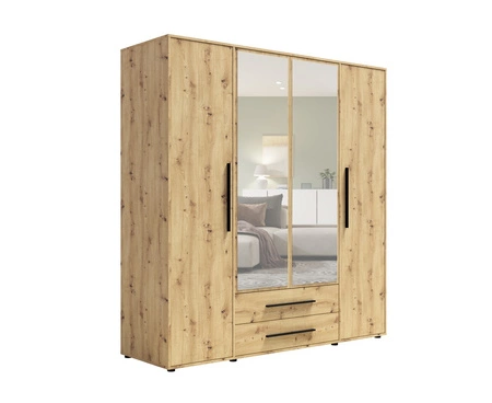 Schlafzimmermöbel-Set Maxione Eiche handwerklich elegant und vielseitig Schlafzimmermöbel geschmackvolle Griffe hochwertige Verarbeitung