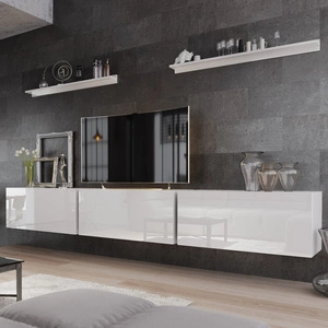 Sparta weiß glänzend modernistisches Design ermöglicht es Ihnen, Ihre Multimedia-Ecke in einem modernen Stil einzurichten