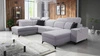 Ecksofa mit Schlaffunktion Kelly Sleek VI grau Esche rechts modernes Design Ecksofa für Wohnzimmer mit verstellbaren Kopfstützen