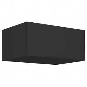 Hängeschrank Schwarz 80 NAGU-36 1F Metallkante Griff Küchenschrank resistent gegen Dampf hohe Temperatur und Verschüttungen