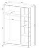 Schiebeschrank Zoja 150 cm Eiche sonoma moderne Garderobe ideal für ein Schlafzimmer Kleiderschrank oder Flur
