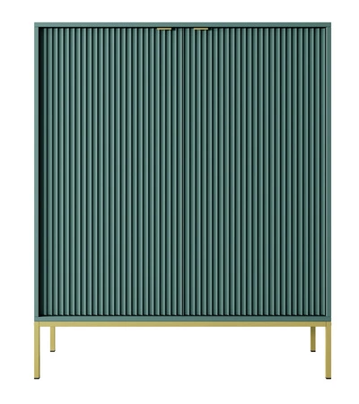 Kommode Lovro 104 cm pastellgrüne in modernem Design mit Goldverzierung wird Liebhaber ausdrucksstarker Innenräume begeistern