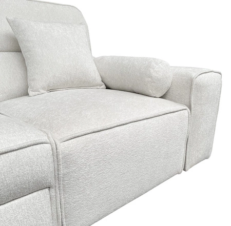 Ecksofa mit Schlaffunktion Viano XI patina links trendiges und stilvolles Ecksofa mit verstellbaren Kopfstützen Zierkissen