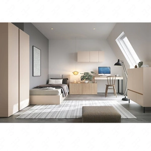 Möbelset Paguro sandbeige / Eiche geölt ideal für ein Jugendzimmer im trendigen Stil