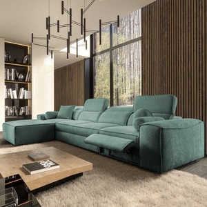 Ecksofa mit Schlaffunktion Viano XII Lux patina links Design-Ecksofa für das Wohnzimmer mit komfortablem ausziehbarem Fußteil