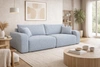 Sofa Fiesta grau Esche funktionelles Wohnzimmersofa mit Bettzeug Lagerung elegantes Design gewebten Stoff