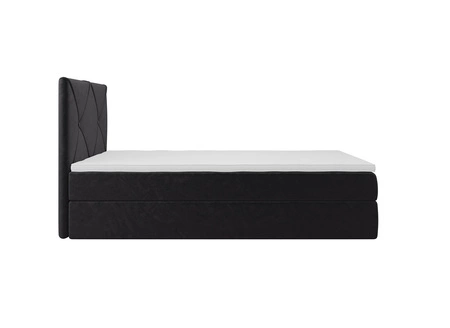 Boxspringbett Arvada 120x200 graphit im modernen skandinavischen Stil mit gepolstertem Kopfteil Bett mit Staukasten