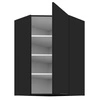Eck-Küchenwandschrank Schwarz 60x60 GN-90 1F Metallkantengriff feuchtigkeits- und beschädigungsbeständiger Schrank
