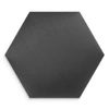 Gepolstertes Paneel Hexagon 30x26 cm graphit stilvolles Wandpaneel Veloursstoff modische Dekoration jedes Interieurs