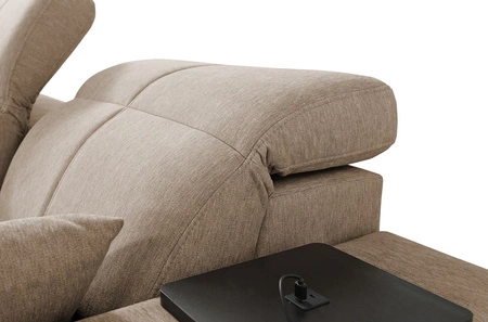 Ecksofa mit Schlaffunktion Tesalia V honey rechts komfortables Ecksofa mit Schublade und Schiebefunktion im Rücken