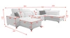 Ecksofa mit Schlaffunktion Kelly Sleek VI schwarz links modernes Design Ecksofa für Wohnzimmer mit verstellbaren Kopfstützen