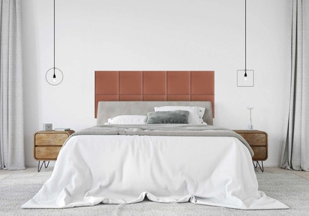 Gepolstertes Paneel Quadra 50x50 cm schmutzig rosa stilvolles Wandpaneel quadratischer Veloursstoff modisches Finish für jede Einrichtung